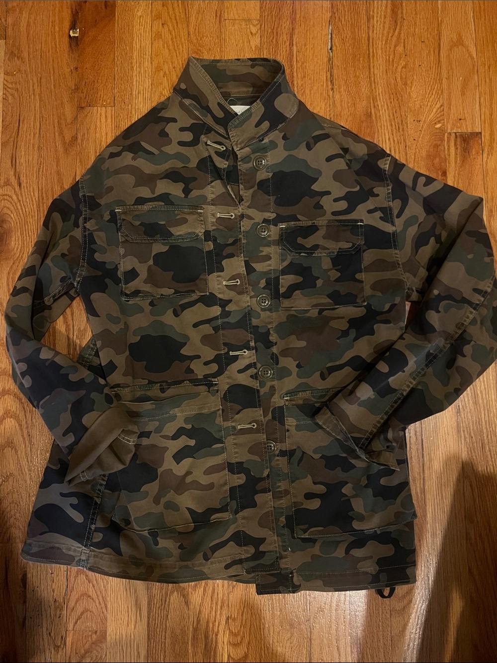 Nili Lotan Intermix Camouflage Field Jacket - Olive/Brown/Black